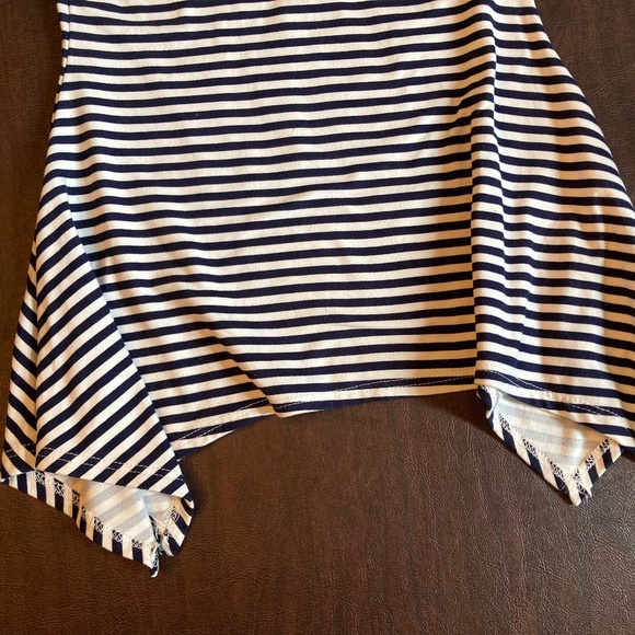 Btween Navy and white spandex swing style tunic for girls Size 7 - Picture 3 of 4